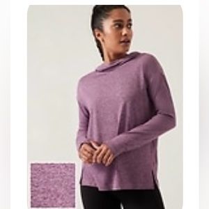 Athleta Uptempo hooded long sleeve shirt.